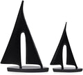 Saysmile Modern Sculptures Home Decor, Sailboat Decor Ornament, Boat Decorations Statue Decor, Art Sculptures and Statues, Sailboat Gifts Home Office Bathroom Shelf Decor (Black-2 Pack) by Saysmile
