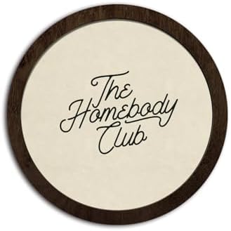 CFFJLHN The Homebody Club Wall Art, Retro Motivational Wall Decor Positive Affirmations Wall Decor,Inspirational Retro Wooden Round WallDecor for Home Bedroom Dorm, NewspaperWall Art 10x10 by Unknown