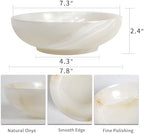 Luxury Decorative White Onyx Bowl, Large Key Bowl For Decor - Image 2