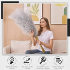 7 Pcs Faux Pampas Grass-45 Inches/3.75ft Large Boho Decor Fluffy Artificial Pompas Grass Décor Tall Vase Filler for Home Wedding Decoration (Silver, 7) - Image 6