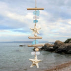 JQAQJU Sea Glass Wooden Nautical Wall Decor Coastal Starfish Bathroom Decor - Image 4