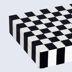Handicrafts Home Decorative Storage Box with Lid, Black and White Decorative Box for Remote Controls, Slim Coffee Table Storage Box for Shelf, Desk & Living Room Decor, Puzzle Check 8 x 6 x 1.5 Inch - Image 5