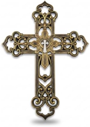 Comfy Hour 13.3 Inch Wall Crosses for Home Decor, Ornate Decorative Cross by ComfyHour