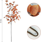 16Pcs Artificial Eucalyptus Leaves Stems 33.8‘’ Eucalyptus Branches Fake Poinsettia Flowers Faux Plants for Home Table Fireplace Party Wedding Thanksgiving Décor - Image 3