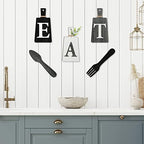 Jetec Cutting Board Eat Sign Set Wall Decor, Black, White, Gray - Image 5