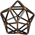 Mind Reader Metal Geometric Sculpture, Modern, Office Decoration, Home Decor, Metal, Black by MindReader