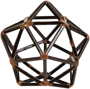 Mind Reader Metal Geometric Sculpture, Modern, Office Decoration, Home Decor, Metal, Black by MindReader