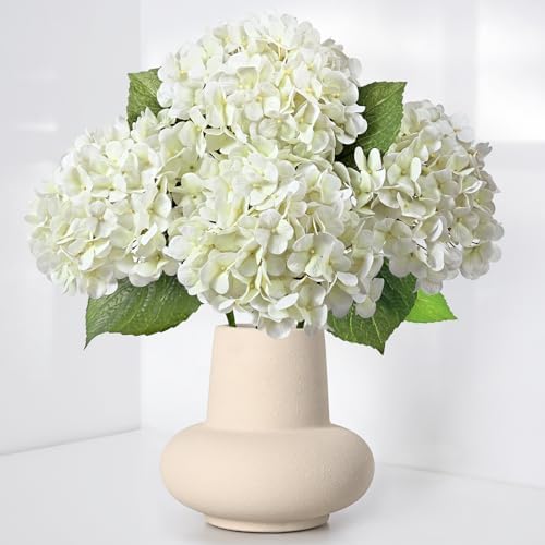 Waipfaru 4PCS Real Touch Hydrangea Artificial Flowers 20" Latex Hydrangea by Waipfaru