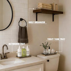 Bathroom Vanity Tray for Countertop, 12" x 6" Wood Toilet Tank Tray - Image 4