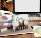 Rustic Bear Sign - Live Like Someone Left The Gate Open Wooden Box Signs, Bear Decorations For Home, Farmhouse Wood Decoration Home Decor For Desk Table Shelf 6x6 Inch Decorative Signs & Plaques - Image 5