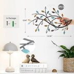 Meltset Metal Tree Leaf Wall Decor, Vine Olive Leaf Branch Wall Art, Wrought Iron Scroll Artwork, Decorative Wall Sculptures Above The Bed, Living Room, Hallway, Indoor and Outdoor（S/Farmhouse） - Image 3