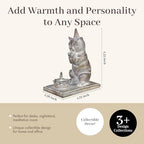 Young's Inc. Cat Figurine - Cute Cat Statue with Birthday Cake - Whimsical Decor for Cat Lovers - Cat Collectibles and Meditation Decor - 4.72" L x 2.56" W x 4.33" H - Image 3