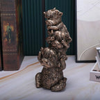 Vintage Western Cowboy Animal Figurine - Resin Decorative Statue with Star-Embellished Hat, Rustic Home Décor Accent for Shelf/Table, Collectible Gift for Western Enthusiasts (SANDIENIU) - Image 5