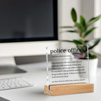 Police Officer Gifts Acrylic Sign, Appreciation Gift for Police Officers - Image 4