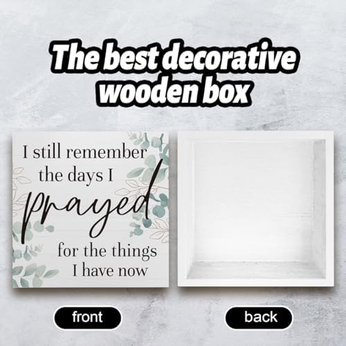 I Still Remember the Days I Prayed Wooden Sign,Christian Sign Home Decor Wooden Plaque for Rustic Home Farmhouse Office Living Room Desk Shelf Decor and Accessories - Image 3