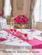 BLOSMON Pink Roses Artificial Flowers: 6 Pcs Fake Flower Balls Table Decor - Image 3