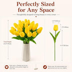 Mandy's 20pcs Artificial Yellow Tulips - Image 3