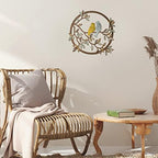 Ferraycle Metal Wall Art Bird Branches Hanging Ornament, Trendy Color - Image 4