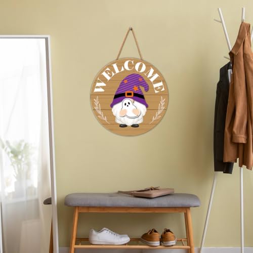 Interchangeable Gnome Welcome Sign Fall Porch Decoration - Image 5