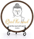 Spiritual Home Decor, Quiet The Mind And The Soul Will Speak Wood Sign, Yoga Room Meditation Room Decor For Table Shelf, Inspirational Gifts For Woman Man Family Friend -c14 by RYSMH