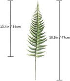 CATTREE Artificial Shrubs Leaves, Plastic Plants Fern Grass Leaf Fake Bushes Indoor Outdoor Home Garden Verandah Office Table Centerpieces Arrangements DIY Wreath Decoration Planter Filler - 5 Pack - Image 5