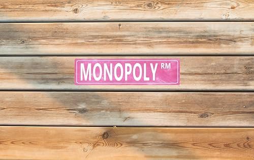 Pink Monopoly Rm Game Wall Decor Metal Tin Signs Street Poster Cute Room Decor For Teen Girls 4x16 Inch - Image 6