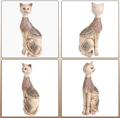 Cat Figurines Home Decor,Boho Cat Decor for Shelf,Birthday Gifts for Women - Image 4