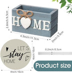 Queekay House Warming Gifts New Home Farmhouse Coasters Set of 6, Slate - Image 2