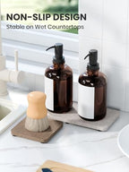 Fluxynara Felt Coasters for Drinks, Mixed Sizes, Oatmeal & Taupe - Image 6