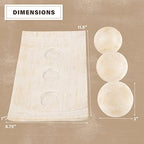 Creative Scents Rustic Luxe Decorative Tray and Orb Set - Centerpiece Table Decorations for Coffee Table Decor - Modern Farmhouse Decor - Decorative Accents Bowl with Balls for Dining Table Decor - Image 7