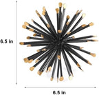 6.5” Modern Starburst Metal Tabletop Sculpture, Black Shelf Accent Decor - Image 4