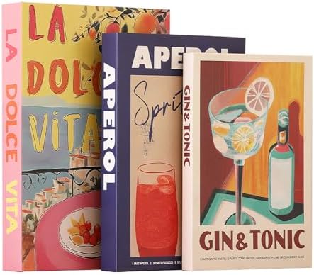 Aesthetic Decorative Books,Set of 3 Fake Books Storage Box(Pink) by Picapspr