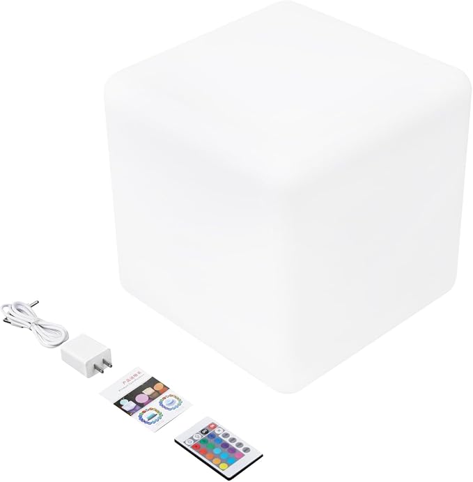 Rechargeable LED Cube Chair, 16 Colors Remote Conctrol Glow Furniture Stool - Image 9