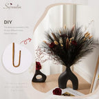 Serwalin 60PCS 17.7" Black Faux Pampas Grass Decor for Vase Filler Home - Image 4