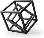 DreamsEden Small Geometric Sculpture, Metal Cube Decorative Ornaments Modern Home Decor Accent - Image 5