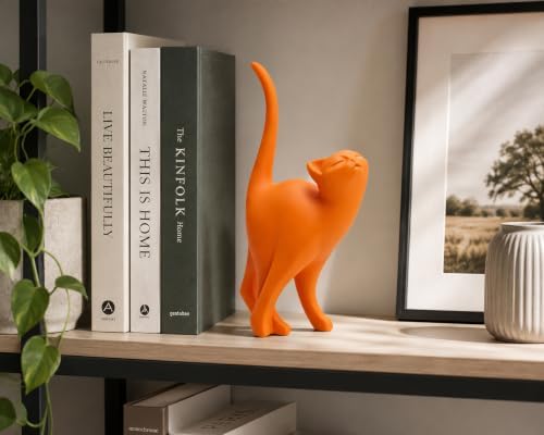 7 Inch Orange Proud Cat Statue - Image 3