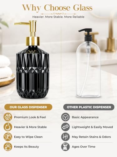 Matte Black Bathroom Accessories Set, Glass Bathroom Set, 5 Pcs - Image 6