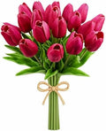 Mandy's 20pcs Artificial Hot Pink Tulips by Mandys