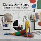 Octdays Art Female Sculpture Figurine, Colorful Yoga Statue for Home Decor - Image 5