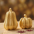 FESTGLOX Gold Fall Pumpkin Decor, Resin Pumpkin Figurines for Decorating by FESTGLOX
