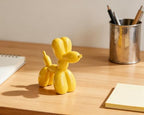 4 Inch Glossy Yellow Balloon Dog Sculpture - Image 4