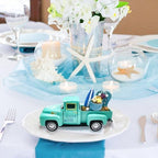 Beach Decor Metal Truck with Mini Fake Beach Buckets Surfboards Flip Flops - Image 7