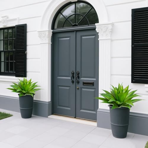 Artificial Agave Faux Agave Fake Greenery Outdoor Artificial Plants Fake Plants for Indoor Home Decor Plastic Plants Outdoor Decor Front Porch Decor Simulation Plants 22"(2Pcs Green) No Vase - Image 6