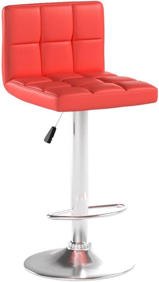Homall Bar Stools Modern PU Leather Adjustable Swivel Barstools, Armless - Image 5