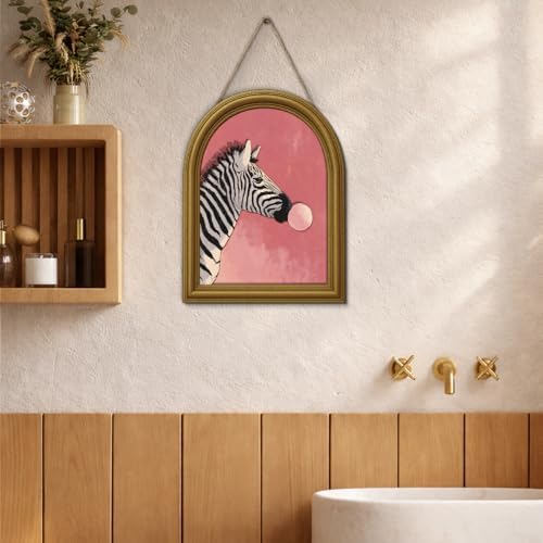 3D Funky Pink Zebra Bubble Gum Wall Art Sign Room Decor - Image 5