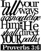 Proverbs 3:6 Bible Verse Metal Wall Art, Religious Wall Sign, 11.4x14.1inch by OubasaMakeYourHomeAmazing
