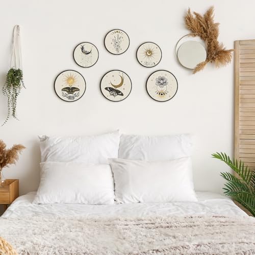 Barydat 6 Pcs Boho Wooden Plant Wall Art Decor,Butterfly,8 Inch, 10 Inch - Image 4