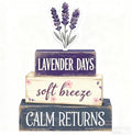 Spring Decoration For Home Wooden Lavender Tiered Tray Decor Rustic Spring Block Sign with Lavender Farmhouse Tabletop Spring Decor Centerpiece for Tables Seasonal Home Easter Decor by Unknown