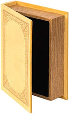 Decorative Vintage Book Shaped Trinket Storage Box - Yellow by Vintiquewise