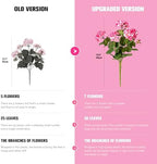 Artificial Geranium Flowers for Outdoors 19.6" Geraniums Artificial Flowers Realistic Faux Geraniums for Outdoor Planters Silk Geranium Indoor Fake Flowers Porch Home Garden Decor No Vase(4PCS，Pink) - Image 4